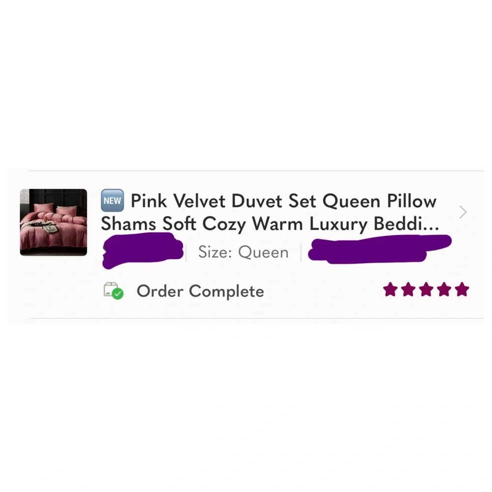 🆕 3 piece Pink Velvet Duvet Cover Set in size KING
